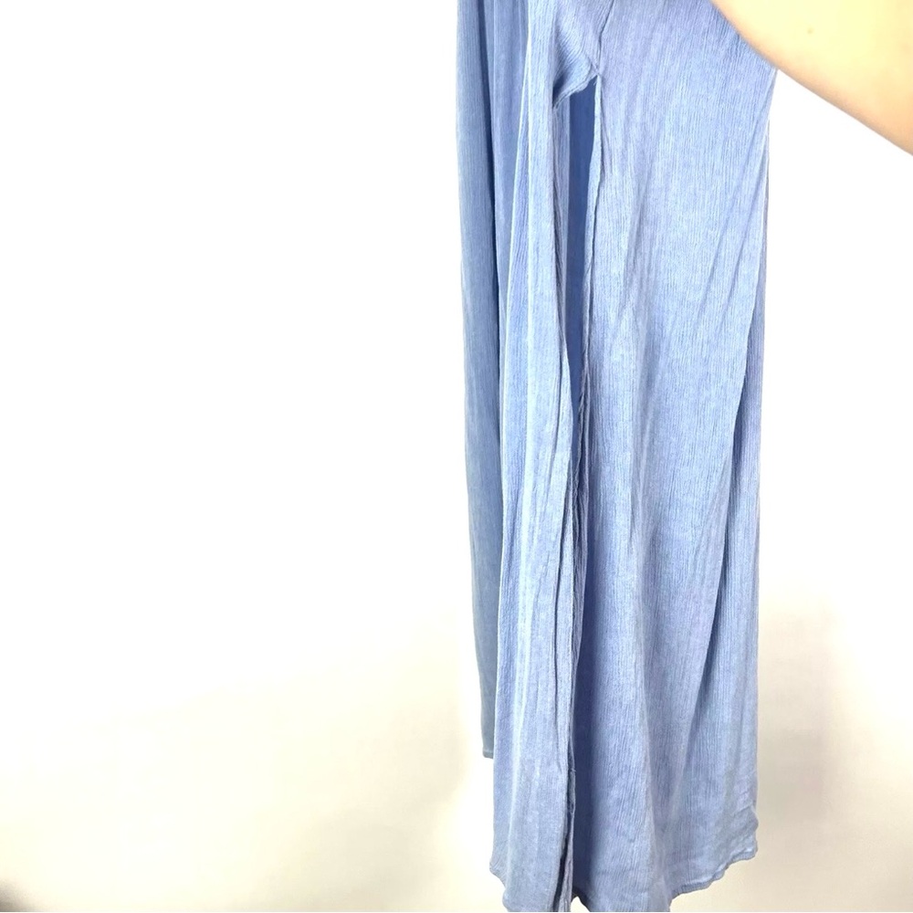 ASOS Women's Icy Blue Texture Slit Front Beach Maxi Skirt - Picture 5 of 9